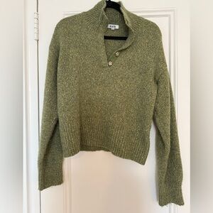 525 America Olive Cowl Neck Sweater